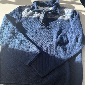 Vineyard Vines Blue Quilted Sweater